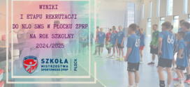 Wyniki I etapu rekrutacji chłopców do NLO SMS w Płocku ZPRP na rok szkolny 2024/25